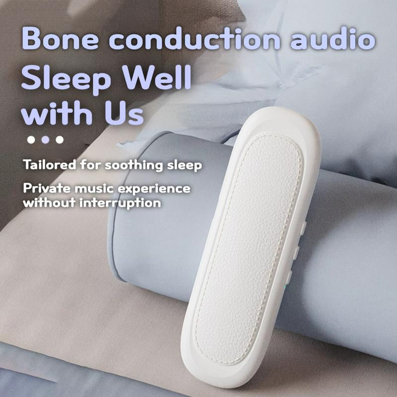 Under Pillow Speakers for Sleeping Bluetooth, Bone Conduction Technology, 3D White Noise Generator, Volume Control & Sleep Timer, Side Sleeper Friendly
